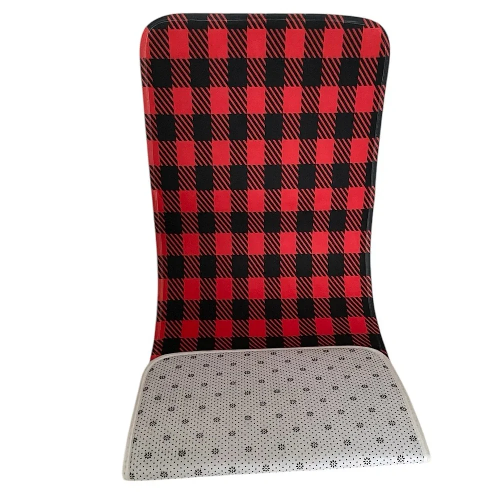 Red and Black Plaid Padded Large Table Runner